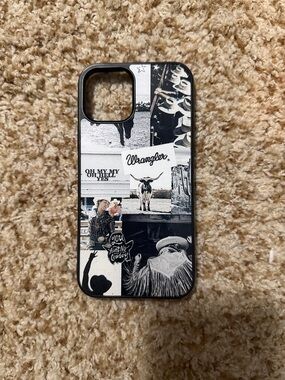 Wrangler Black and White Western Collage Phone Case